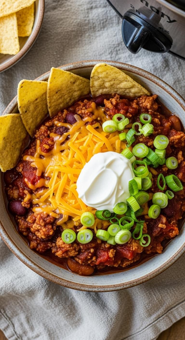 crockpot turkey chili recipe