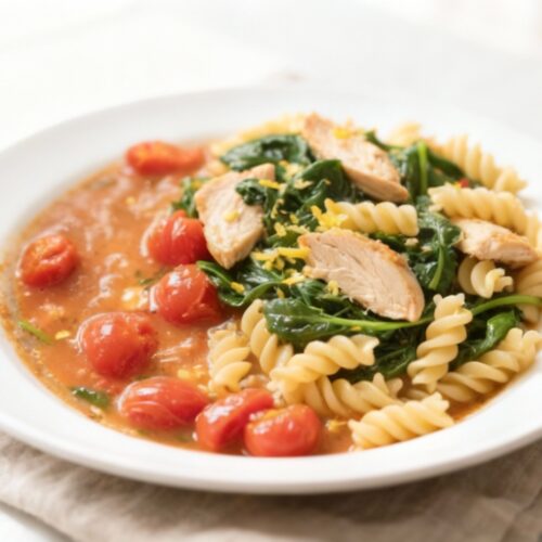 healthy pasta with chicken