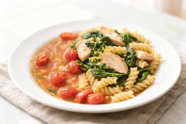 healthy pasta with chicken