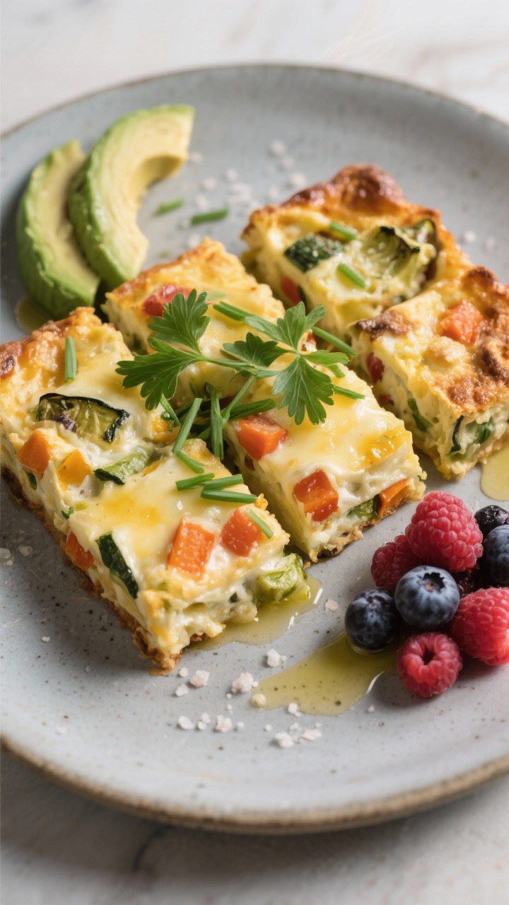 Easy breakfast casserole with vegetables 