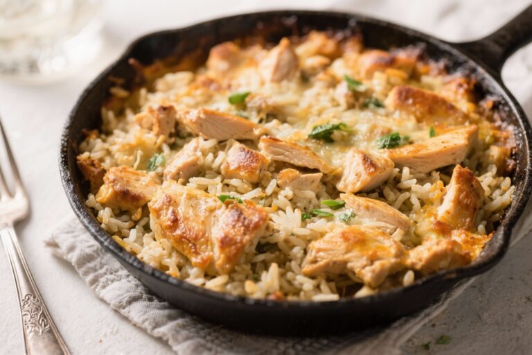 One-Pan Healthy Chicken and Rice Casserole