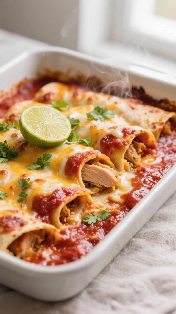 high protein chicken enchiladas