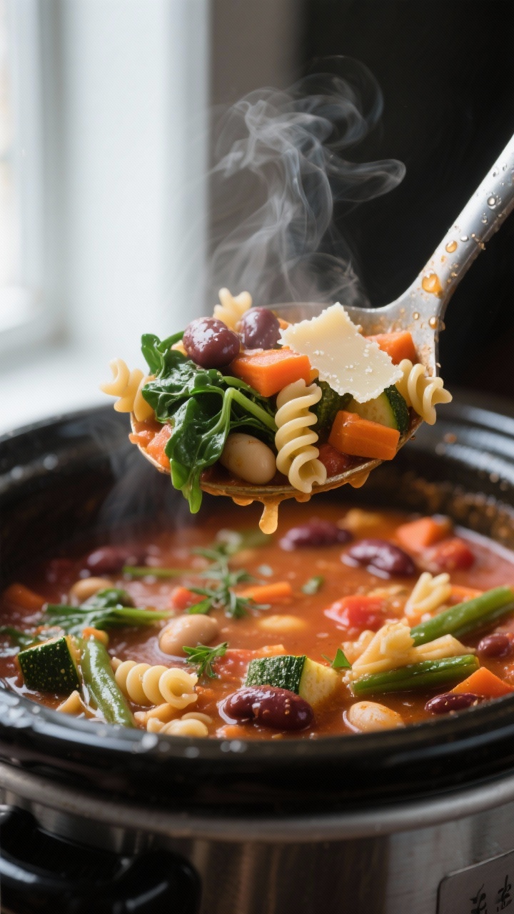 slow cooker minestrone soup