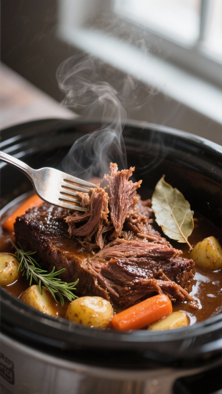 Close-up detail of Slow Cooker Pot Roast