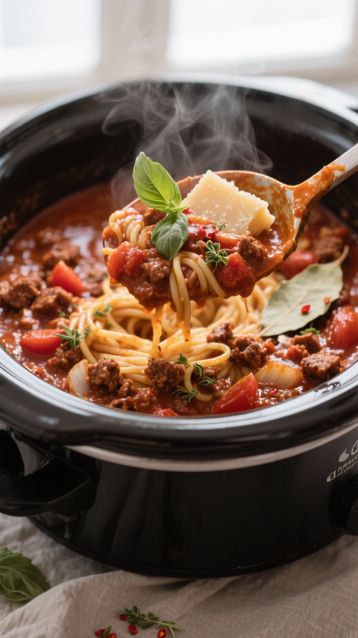 slow cooker spaghetti sauce