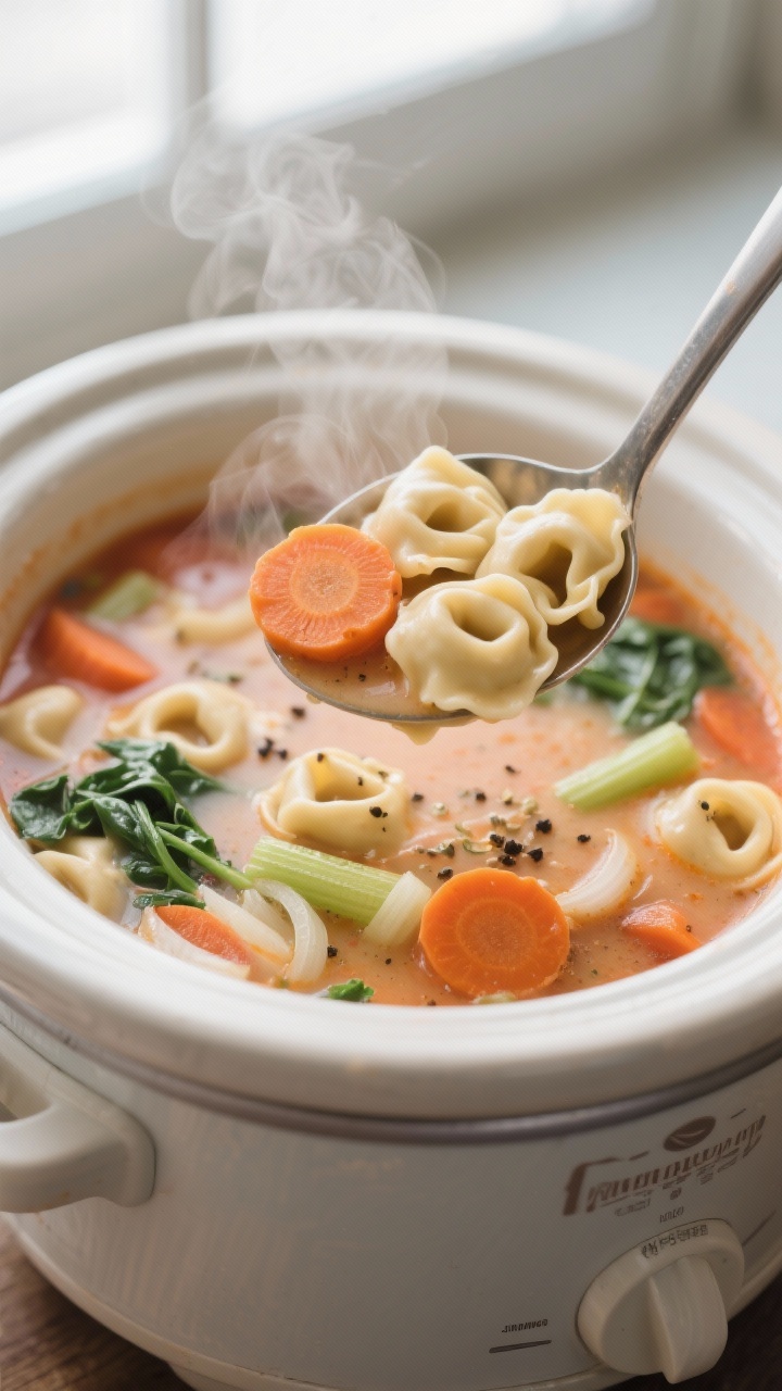 slow cooker tortellini soup