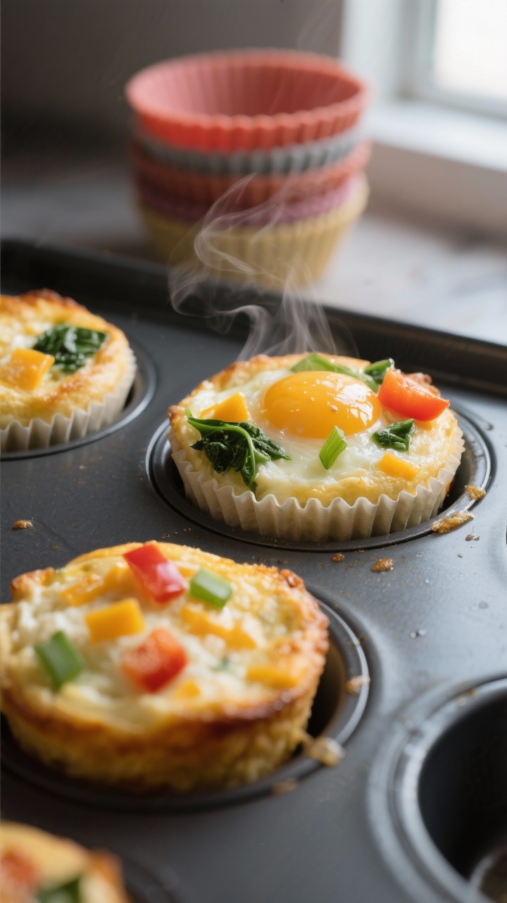 Close-up detail shot of high protein egg bites