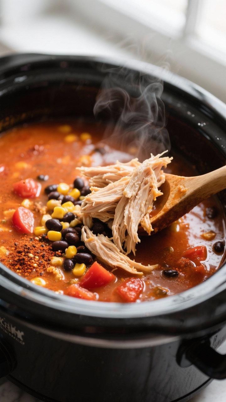slow cooker chicken tortilla soup