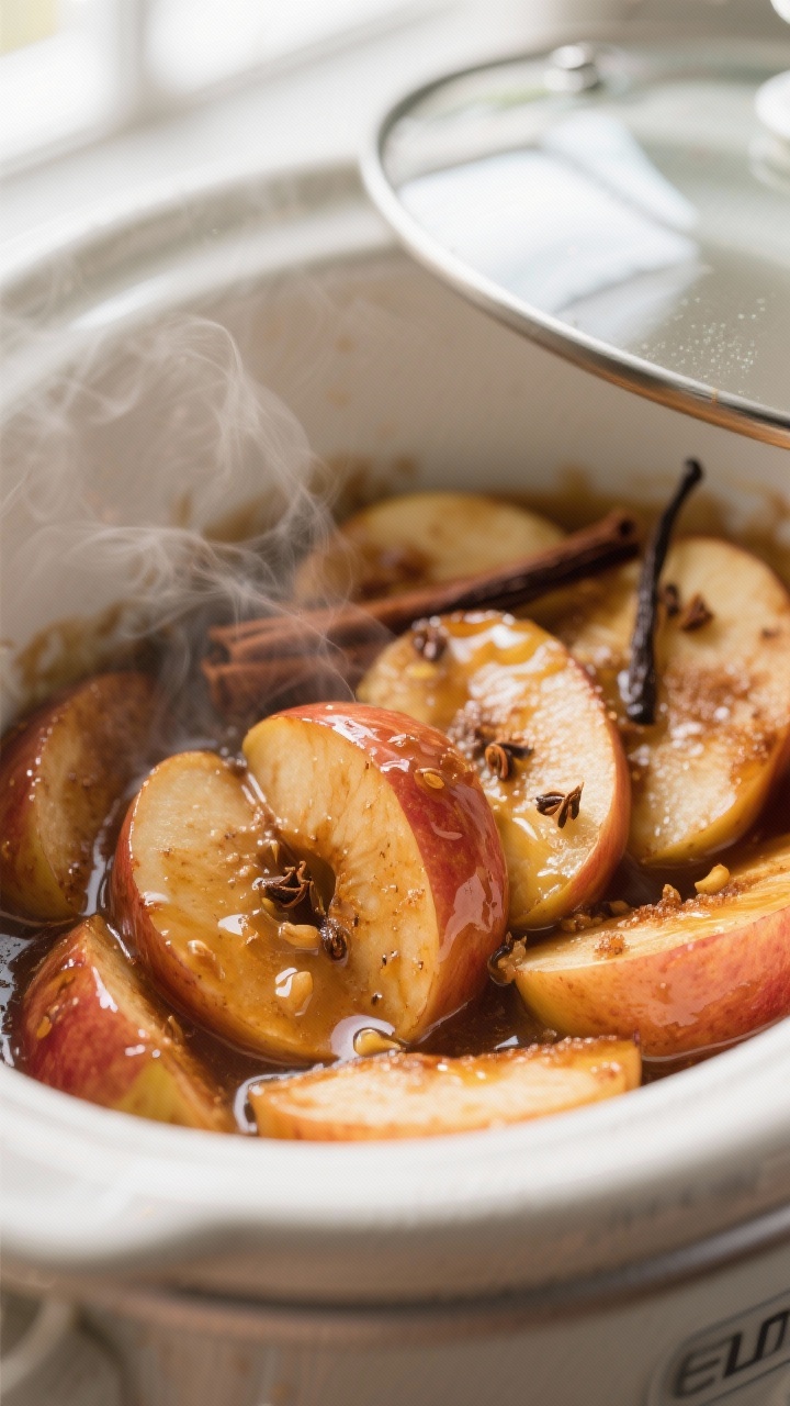 Close-up of Cinnamon Slow Cooker Apples
