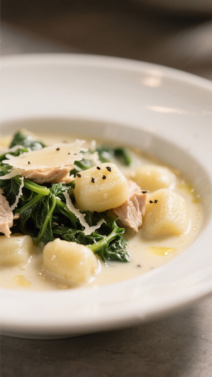 Homemade slow cooker chicken gnocchi soup