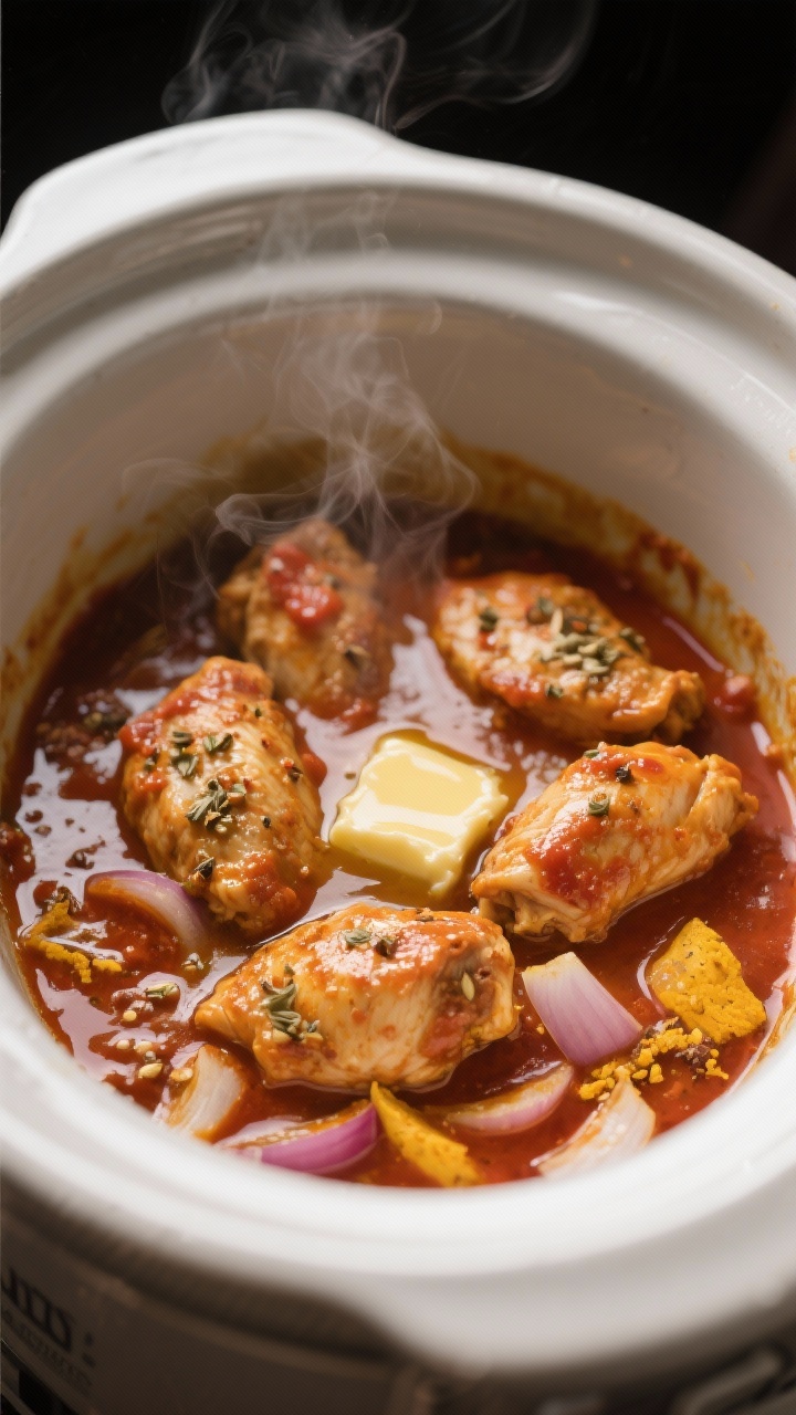 Cooking process of slow cooker butter chicken