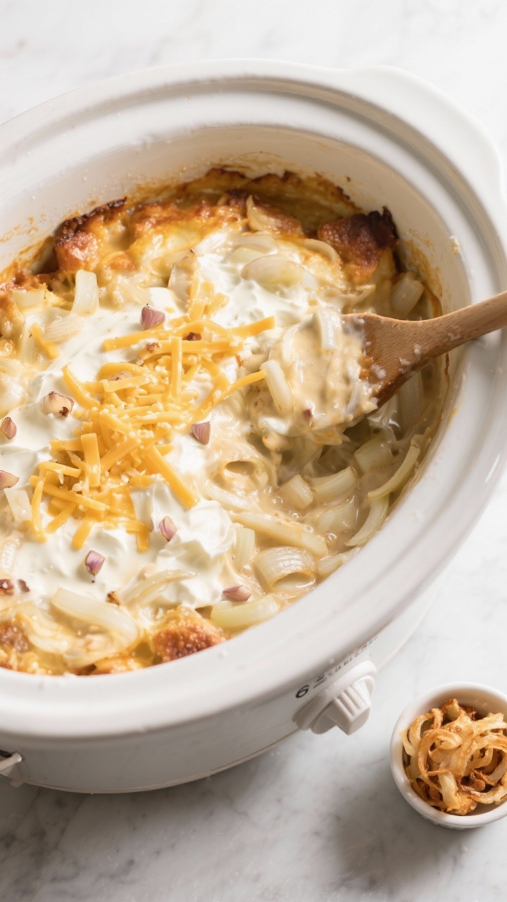 Cooking process of slow cooker green bean casserole