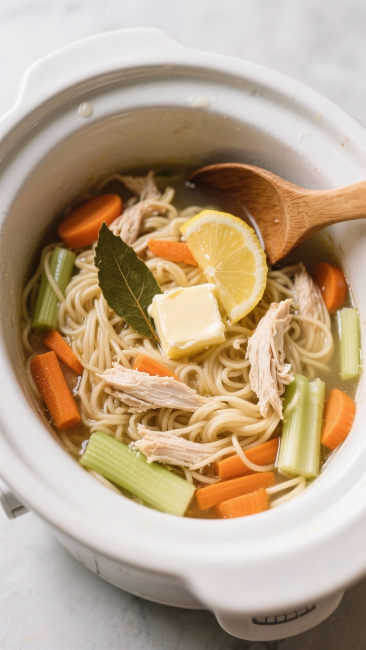 slow cooker chicken noodle soup
