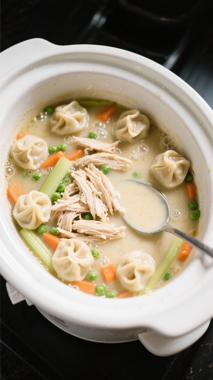 Easy slow cooker chicken and dumplings
