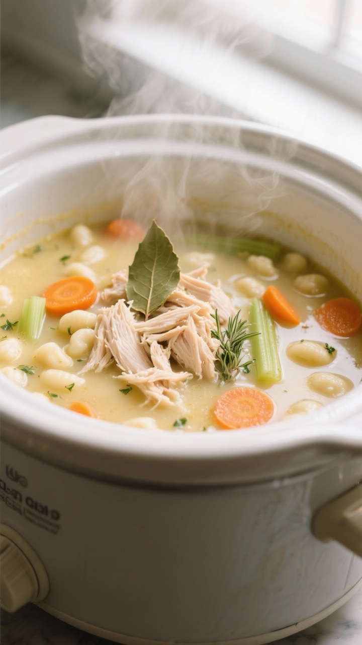slow cooker chicken gnocchi soup