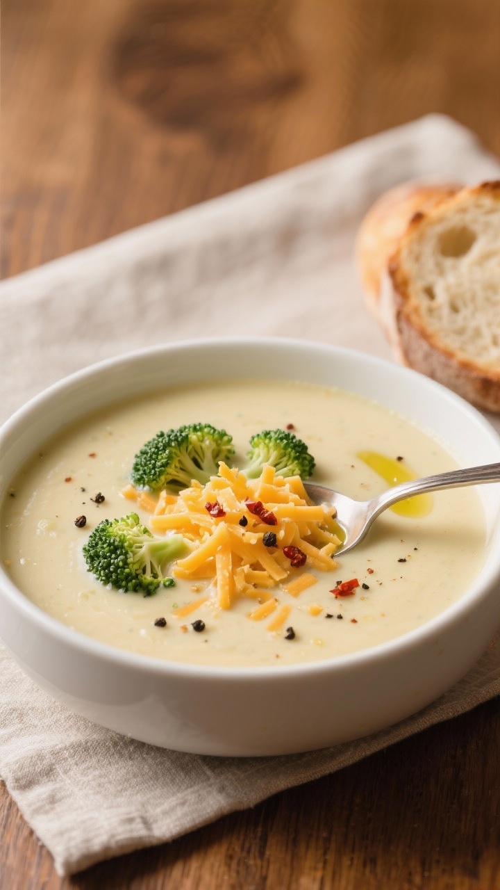 high protein broccoli cheese soup