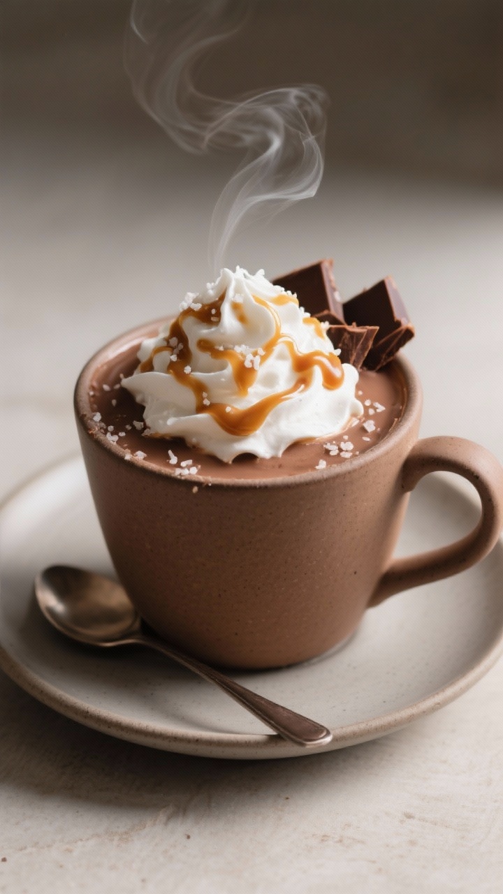 Final dish presentation of slow cooker hot chocolate