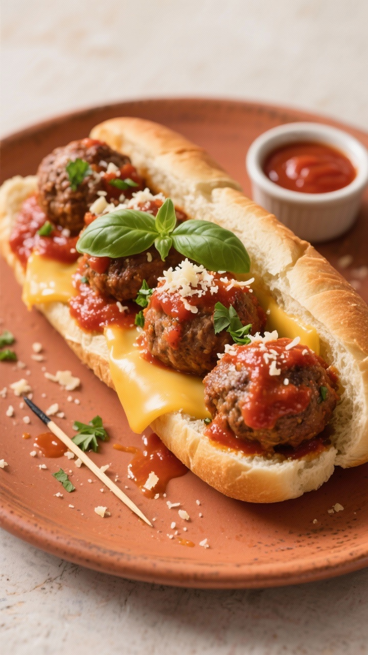 slow cooker meatballs in hot dog bread