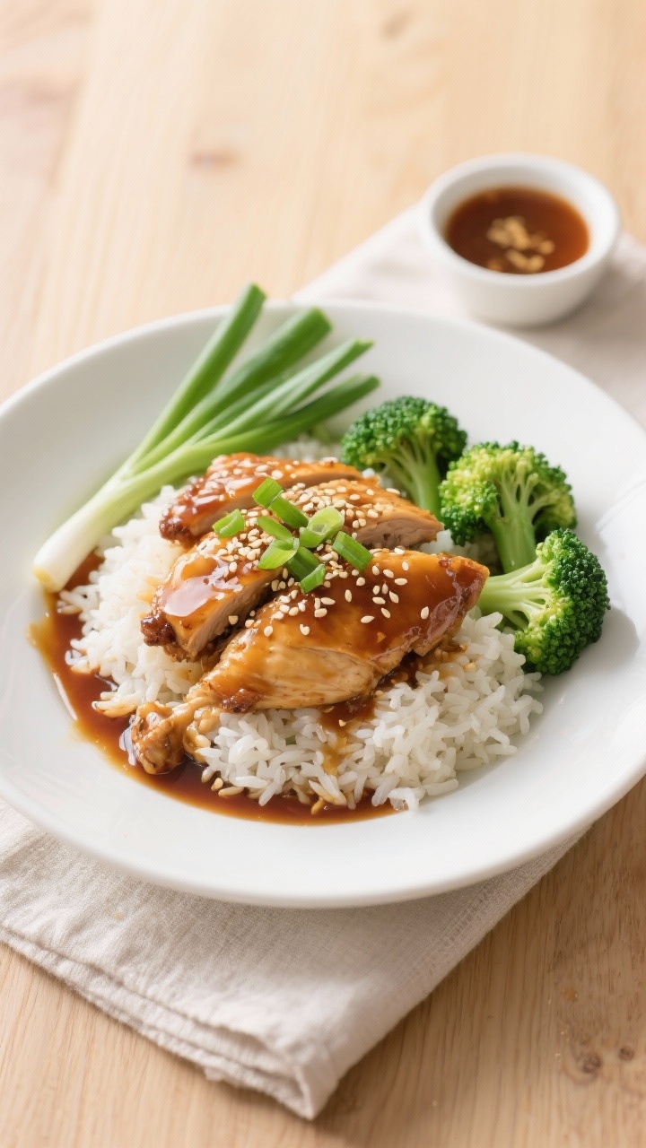 slow cooker honey garlic chicken with rice