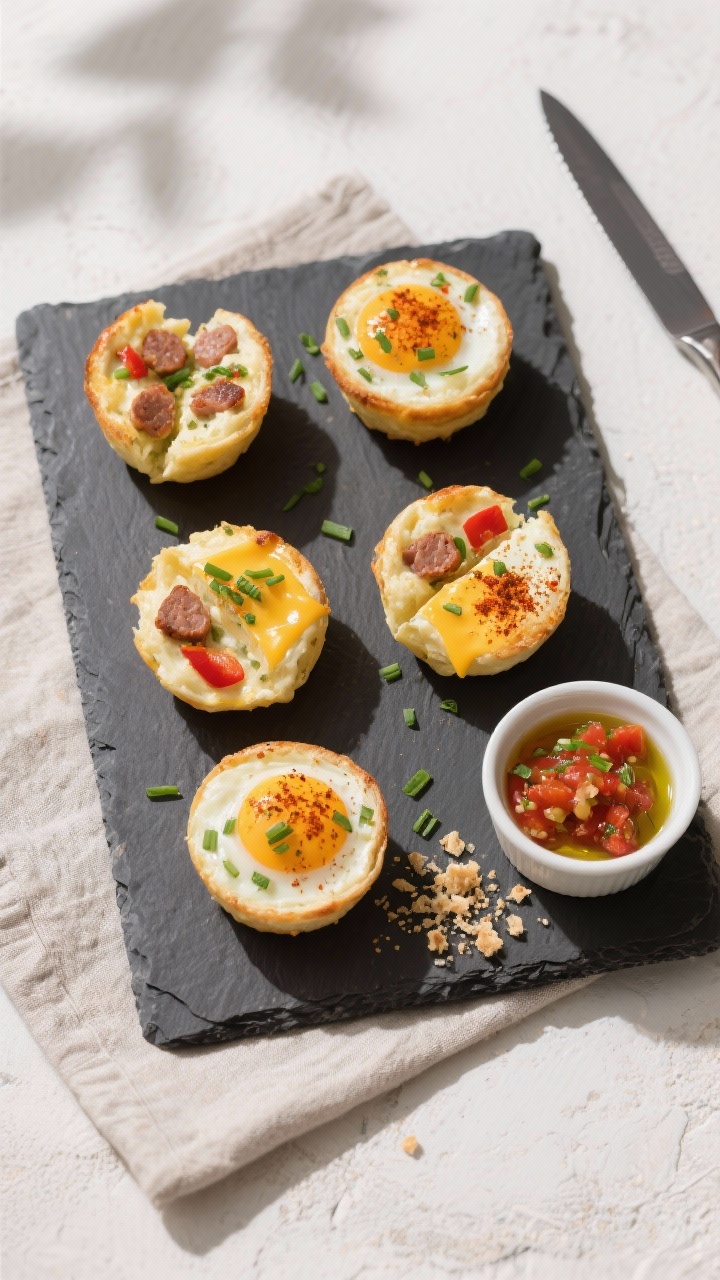 freshly baked high protein egg bites