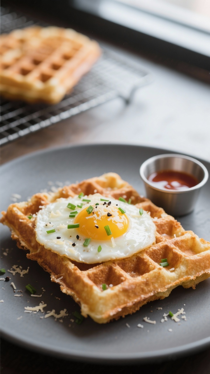 high protein waffle with egg