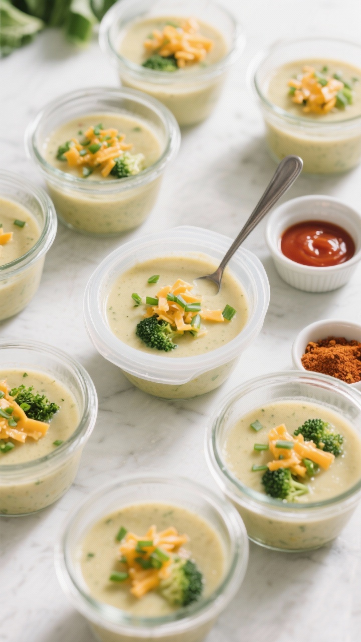 high protein broccoli cheese soup meal prep