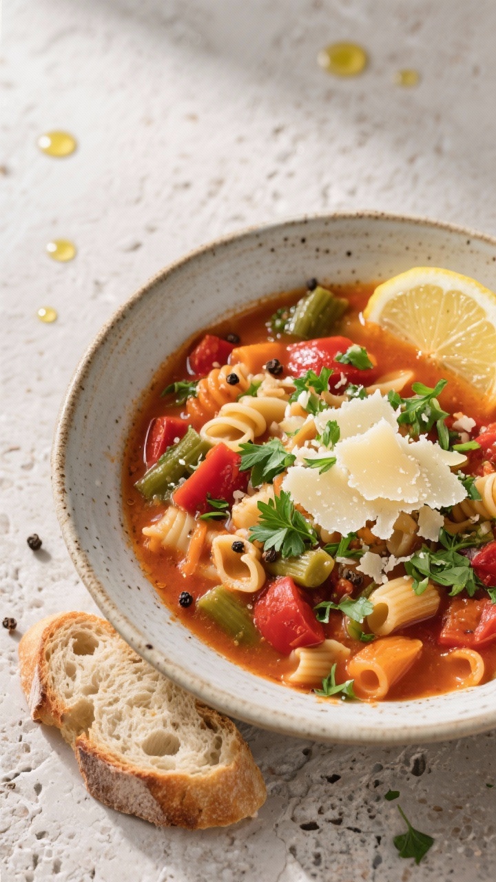 Italian slow cooker minestrone soup