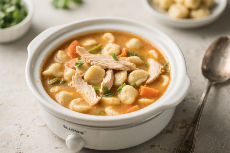 Slow Cooker Chicken Gnocchi Soup