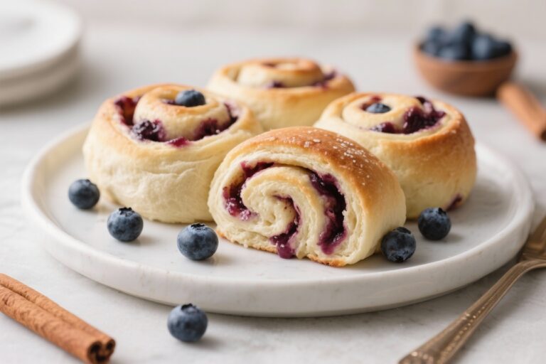 Fluffy Blueberry Cinnamon Rolls