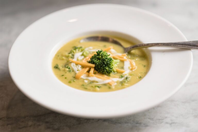 High Protein Broccoli Cheese Soup
