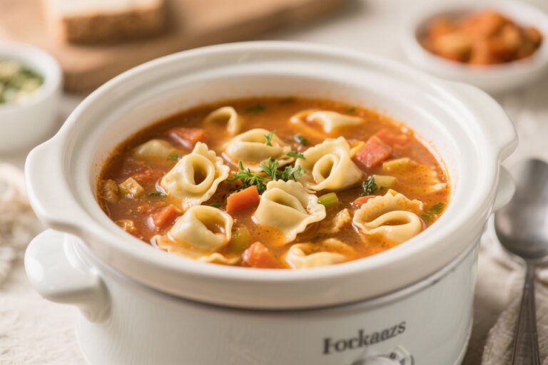 Cozy Slow Cooker Tortellini Soup