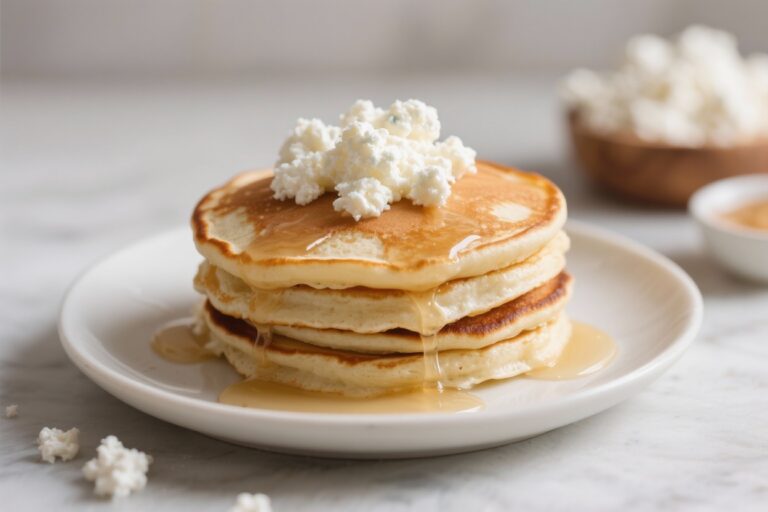 Fluffy Cottage Cheese Protein Pancakes