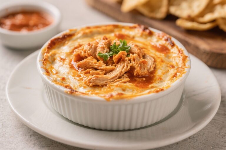 Creamy High Protein Buffalo Chicken Dip