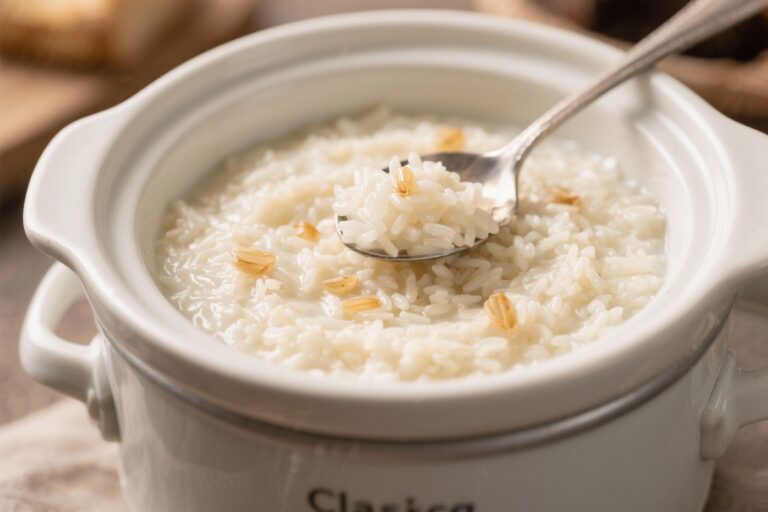 Creamy Classic Slow Cooker Rice Pudding