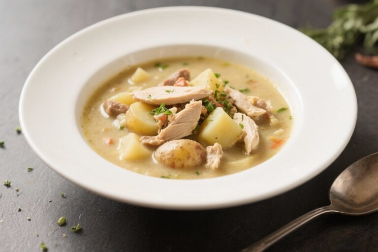 Hearty Potato Soup With Chicken