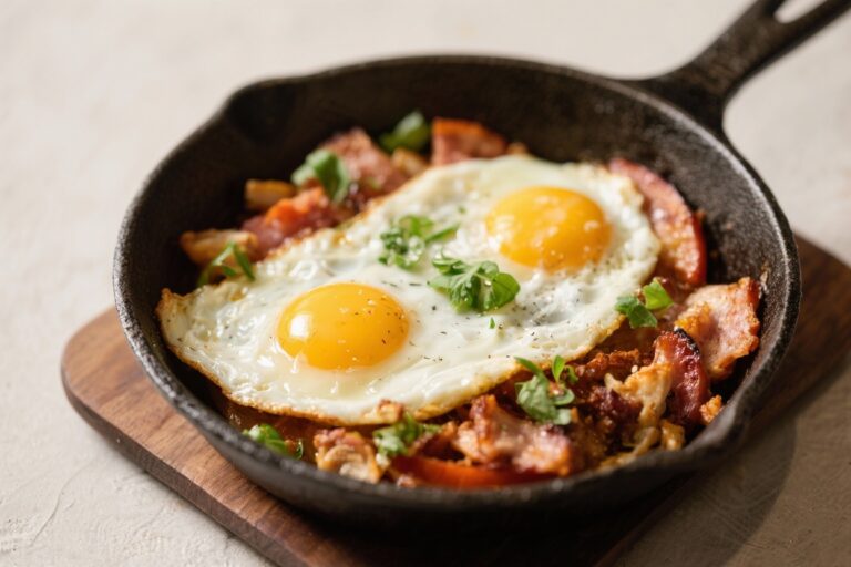 High Protein Breakfast Eggs Skillet