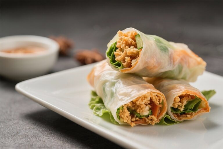 Crunchy High Protein Spring Rolls