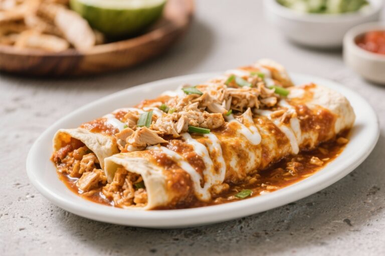High Protein Chicken Enchiladas