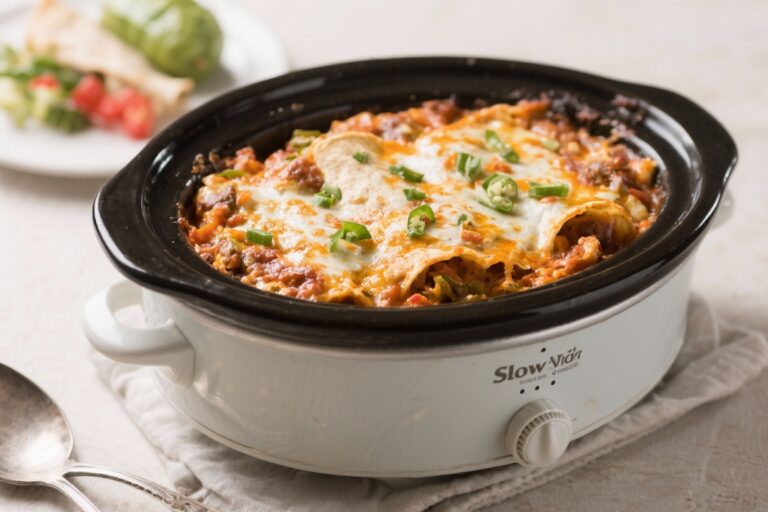 Slow Cooker Enchilada Casserole