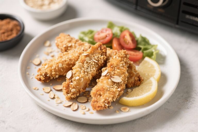 Air Fryer Low-Carb Chicken Tenders (Almond-Crusted)