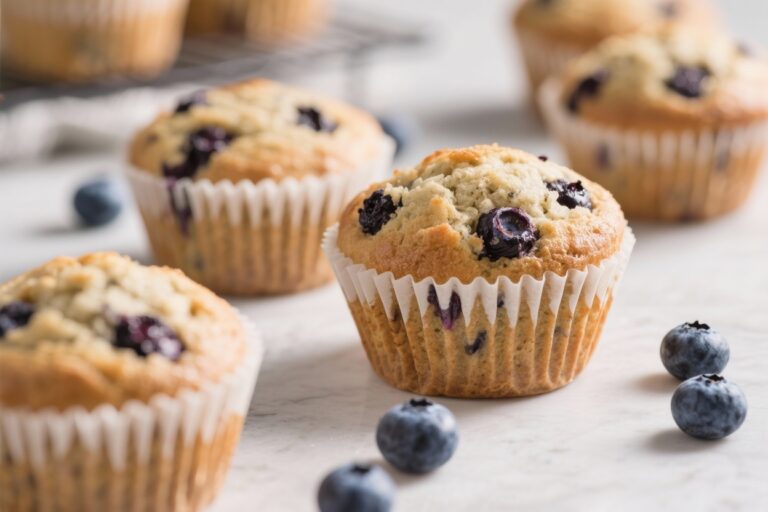 High Protein Blueberry Muffins