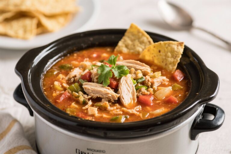 Slow Cooker Chicken Tortilla Soup