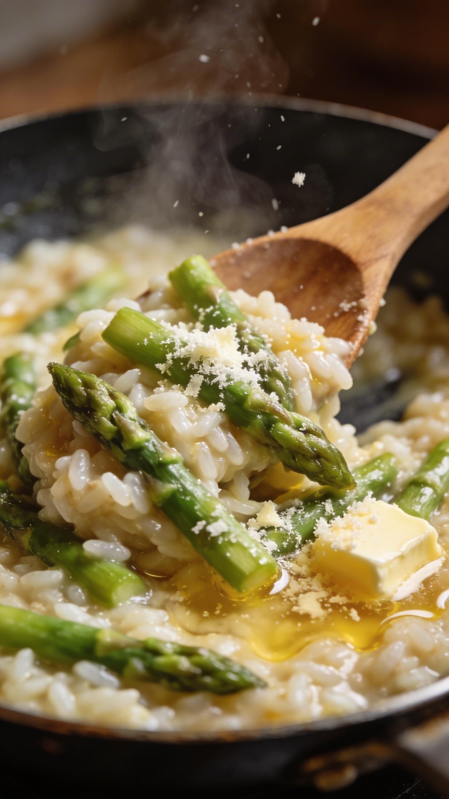 easy asparagus risotto recipe
