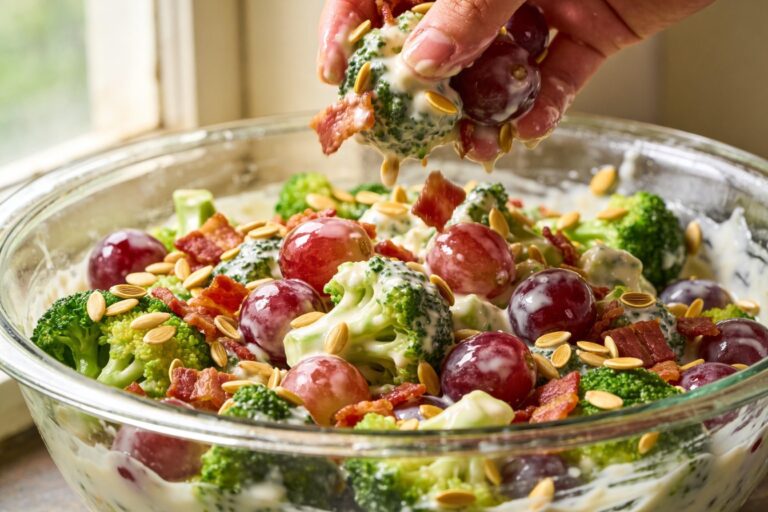 broccoli salad with grapes