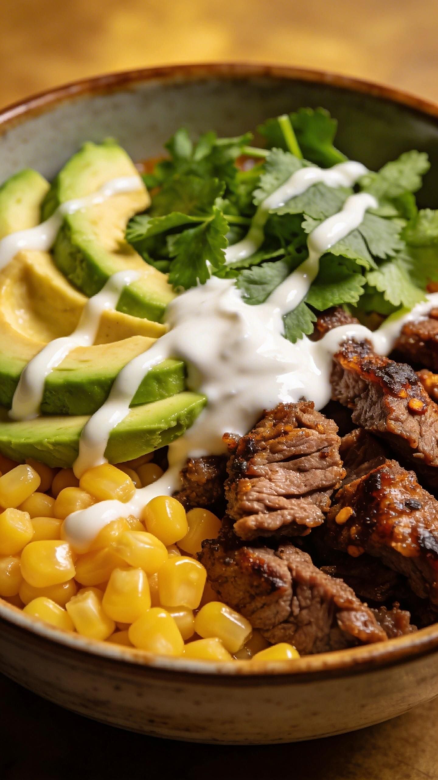 burrito bowl with ground beef