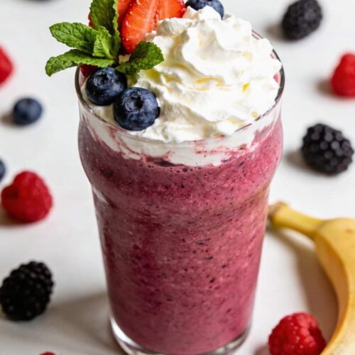 fruit smoothie with ice cream