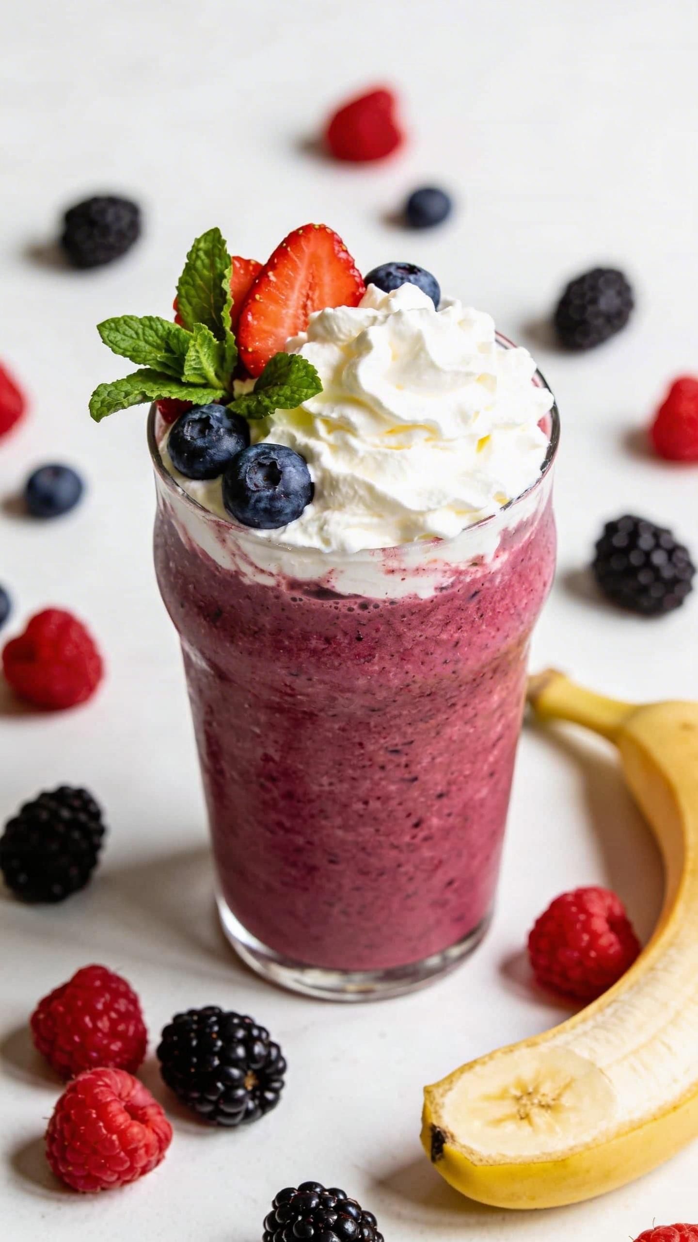 fruit smoothie with ice cream