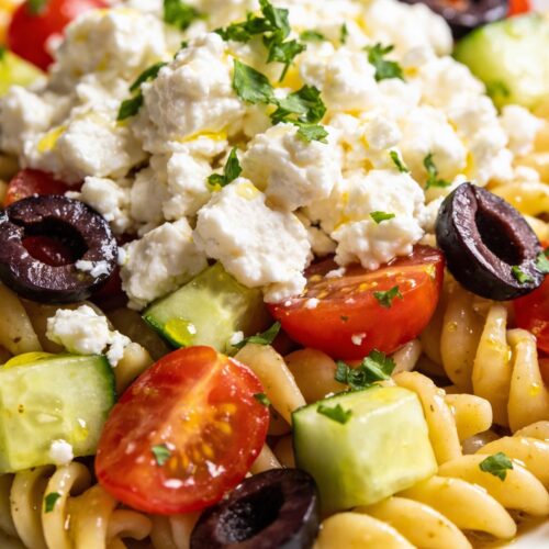 greek pasta salad with feta