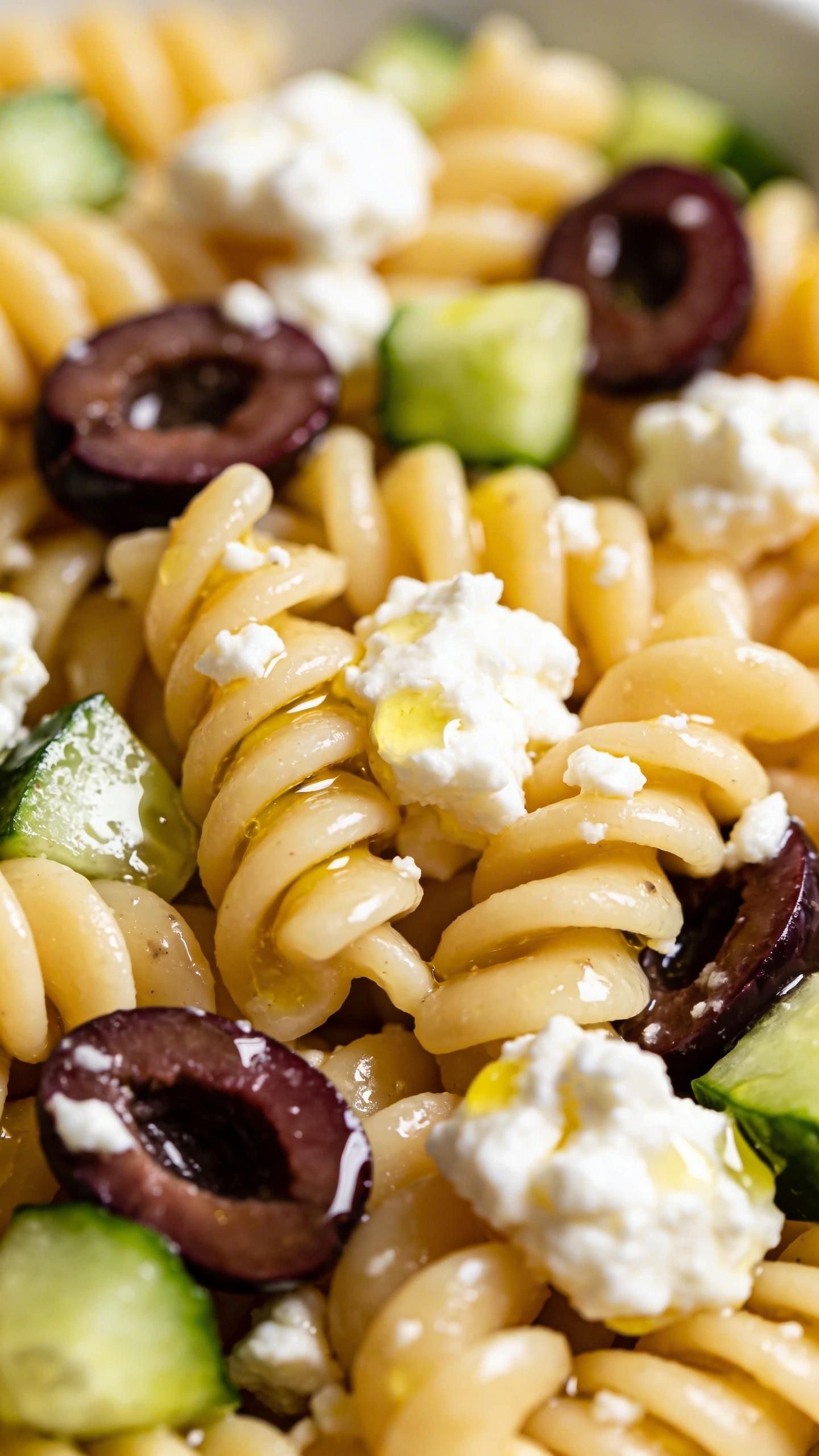 greek pasta salad with feta cheese