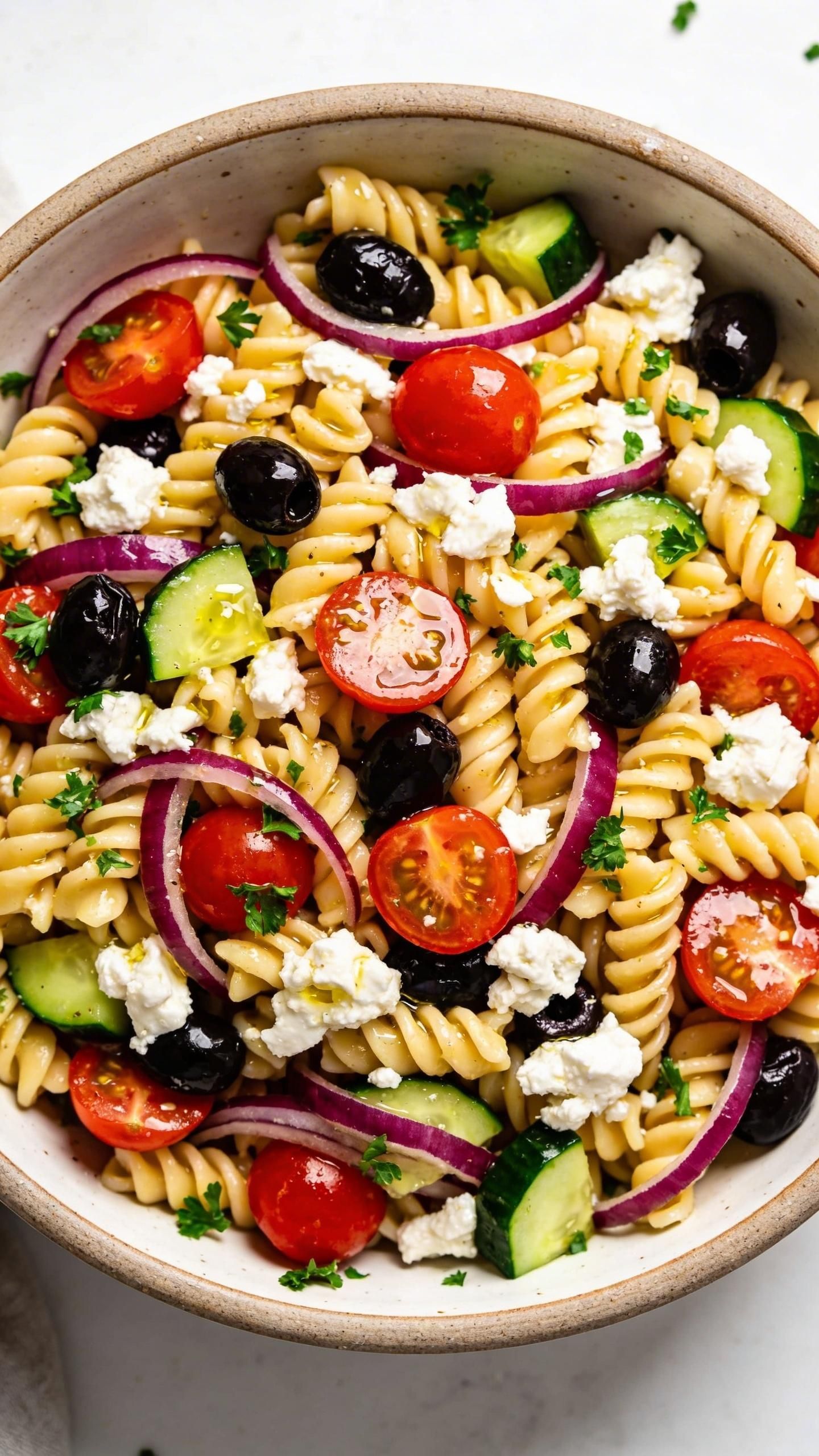 greek pasta salad with feta
